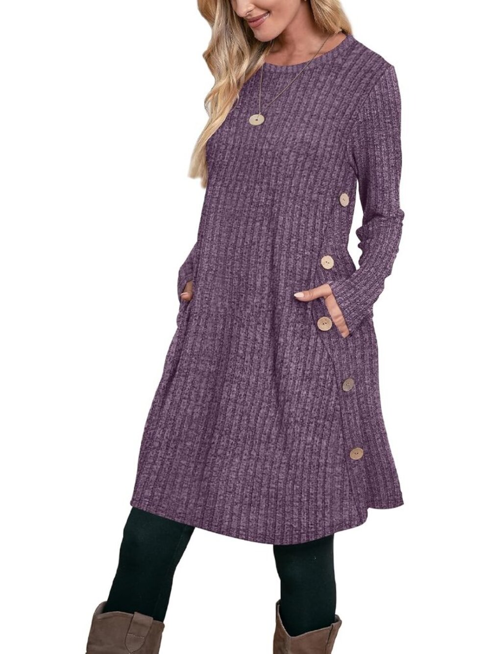 Chic Fall 2026 Long Sleeve Pocket Dress for Women